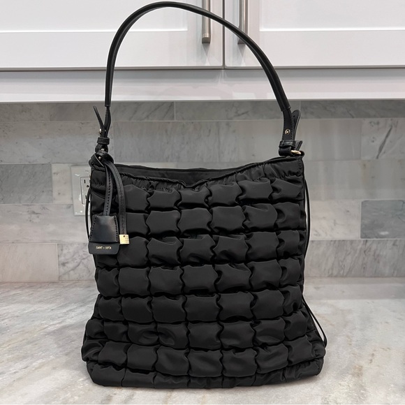 Saint + Sofia Black Quilted Bag with Pouch Set - Picture 3 of 16